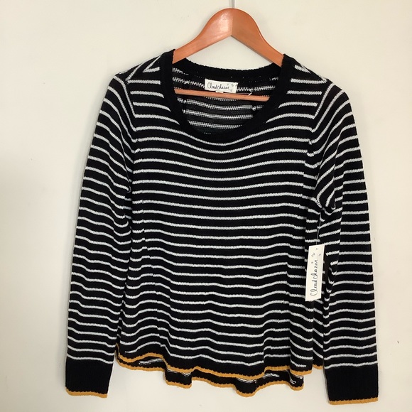 CLOUD CHASER Knit Striped Sweater Size Large NWT - Picture 9 of 10